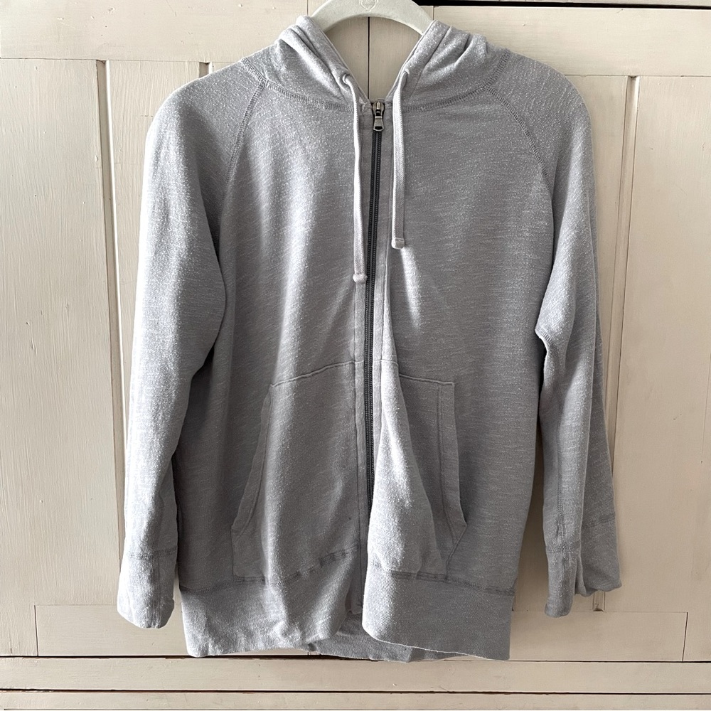 James Perse Gray Zip-Up Hoodie